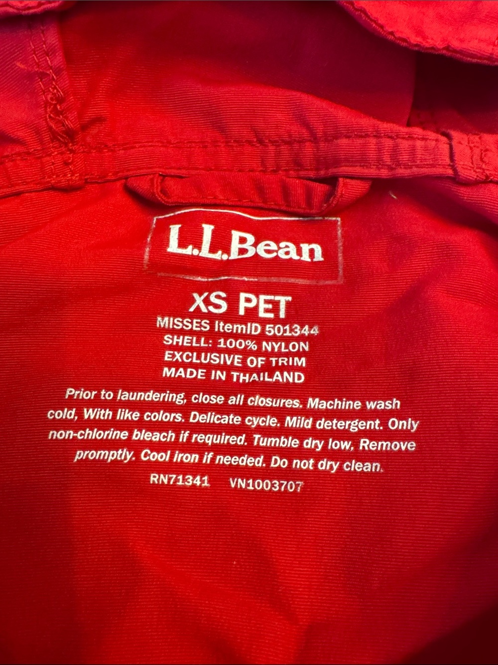 LL Bean Mountain Classic Anorak Women's Red/Blue Hooded 1/2 Zip Pullover, sz XSP - Picture 2 of 13